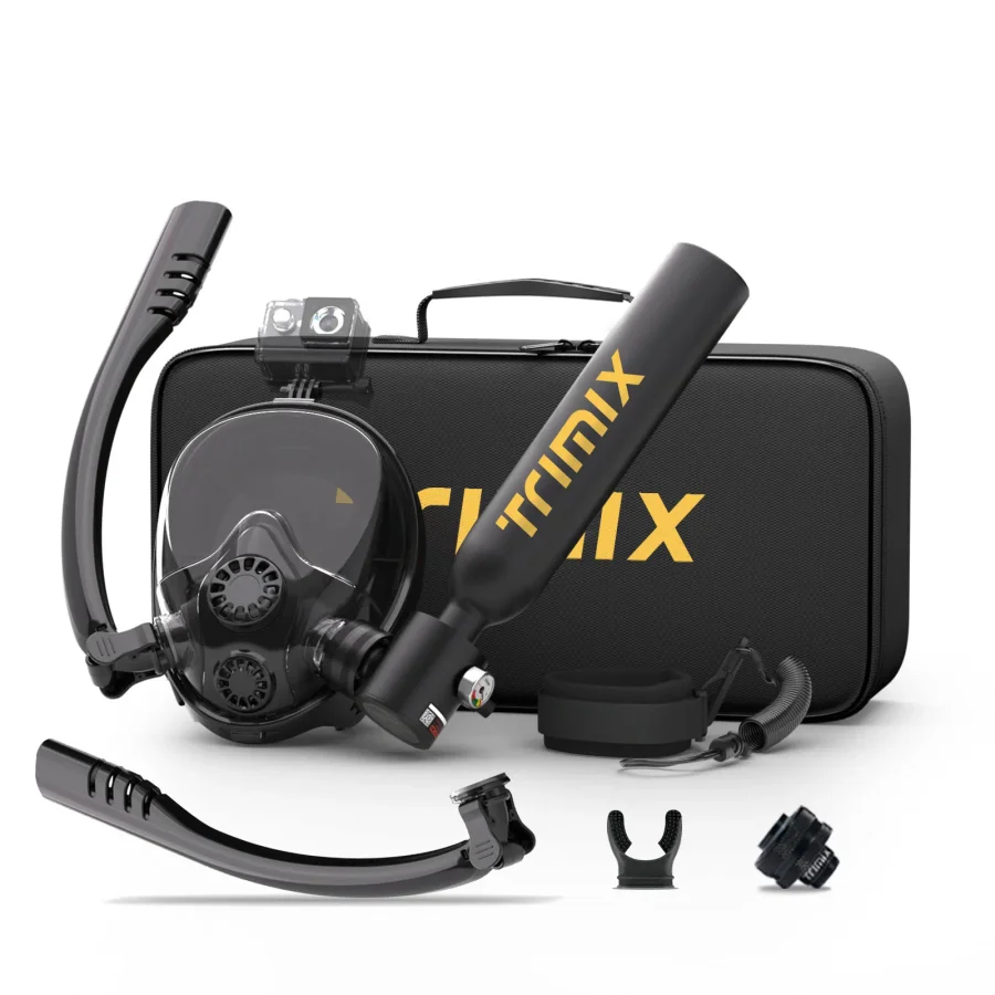 TRIMIX tank, mask, carrying case and accessories