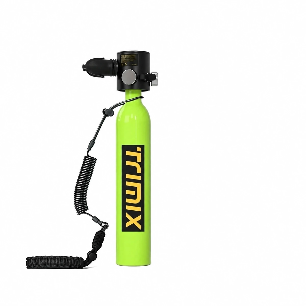TRIMIX T-500 green 0.5L cylinder with breathing valve and anti-lost rope