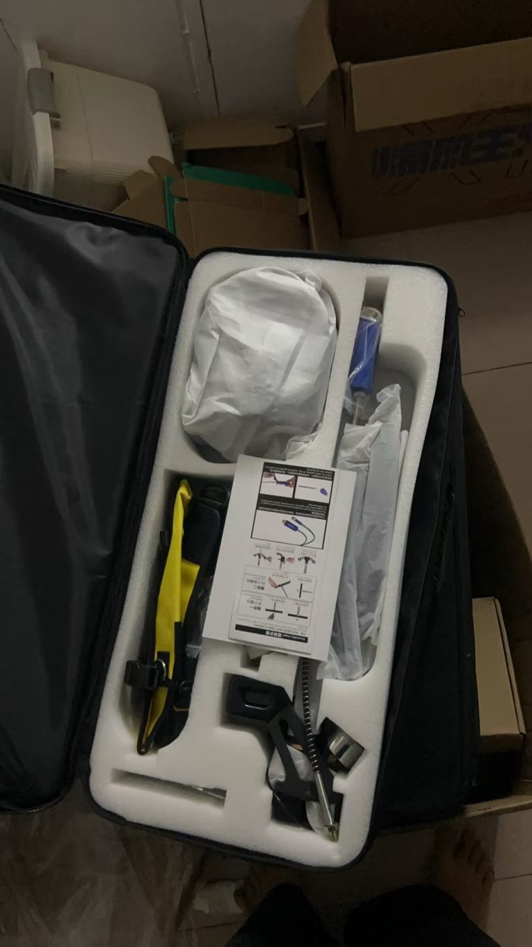 Equipment and instruction sheet inside a case