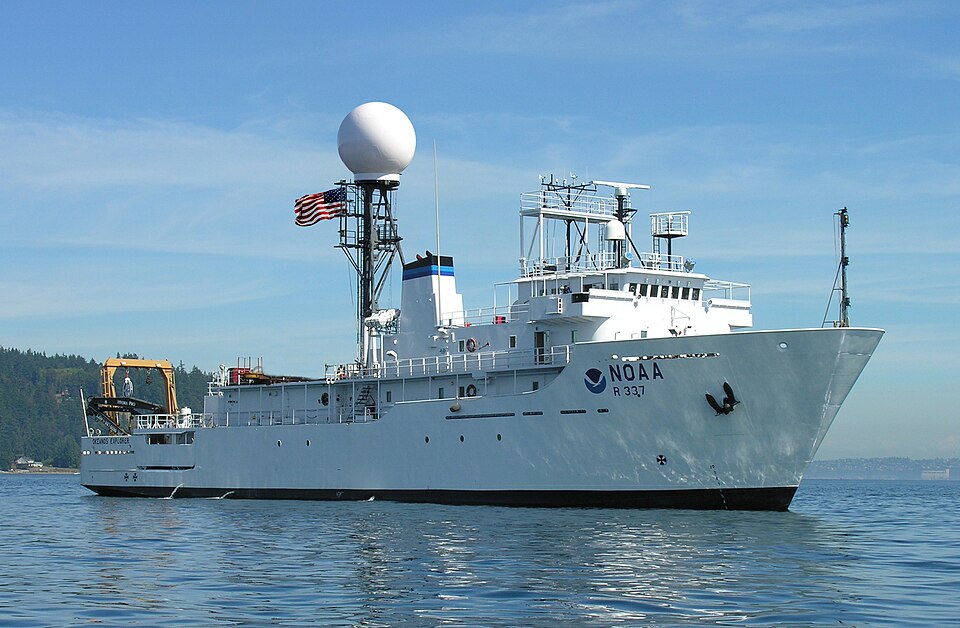 NOAA Ship Okeanos Explorer on the water in August 2008