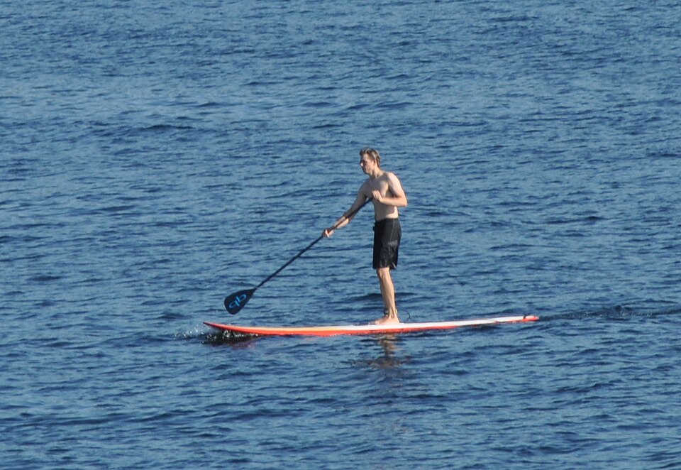 Paddleboarder on Lake Union