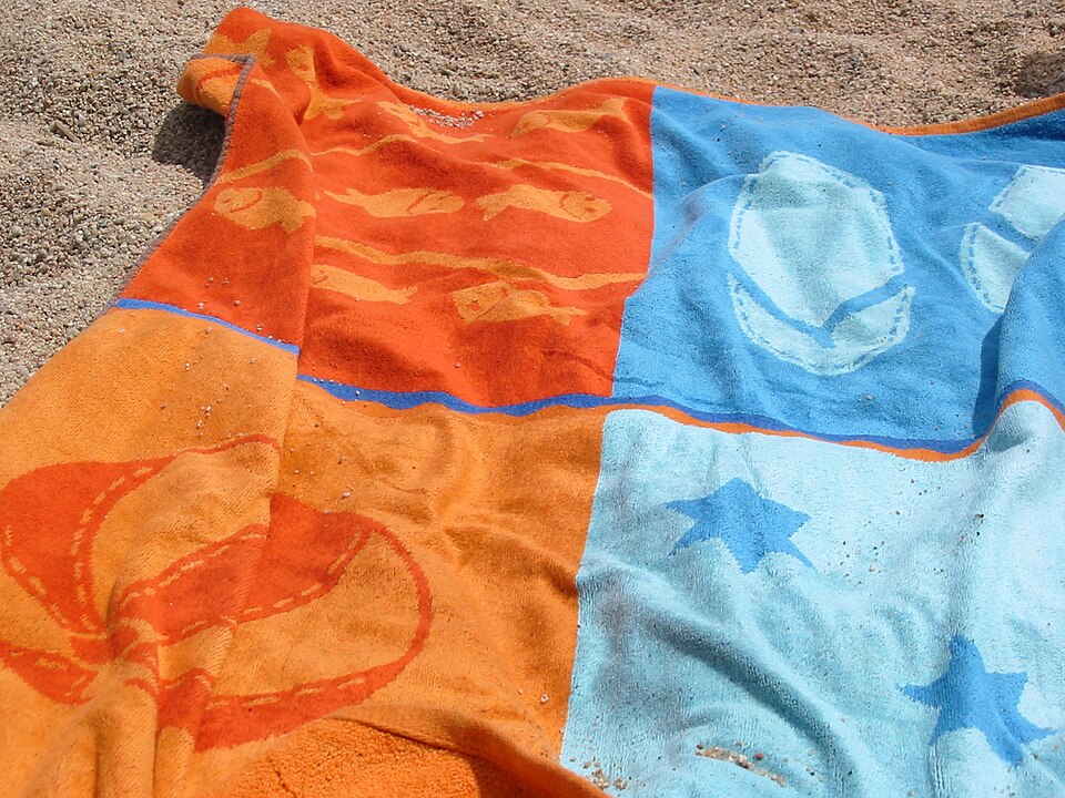 Beach towel at Sant Pol de Mar