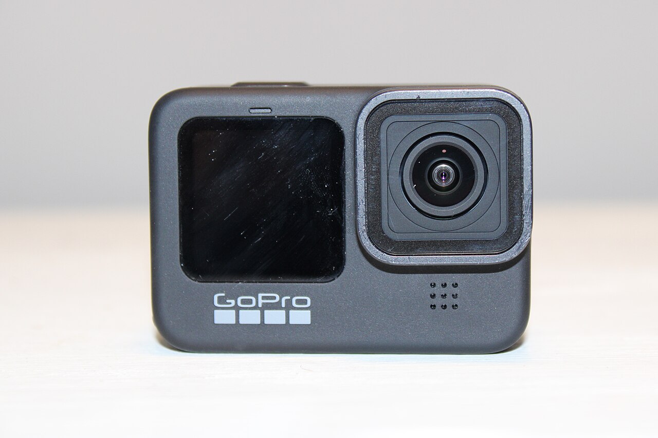 Front of a GoPro HERO9 Black action camera